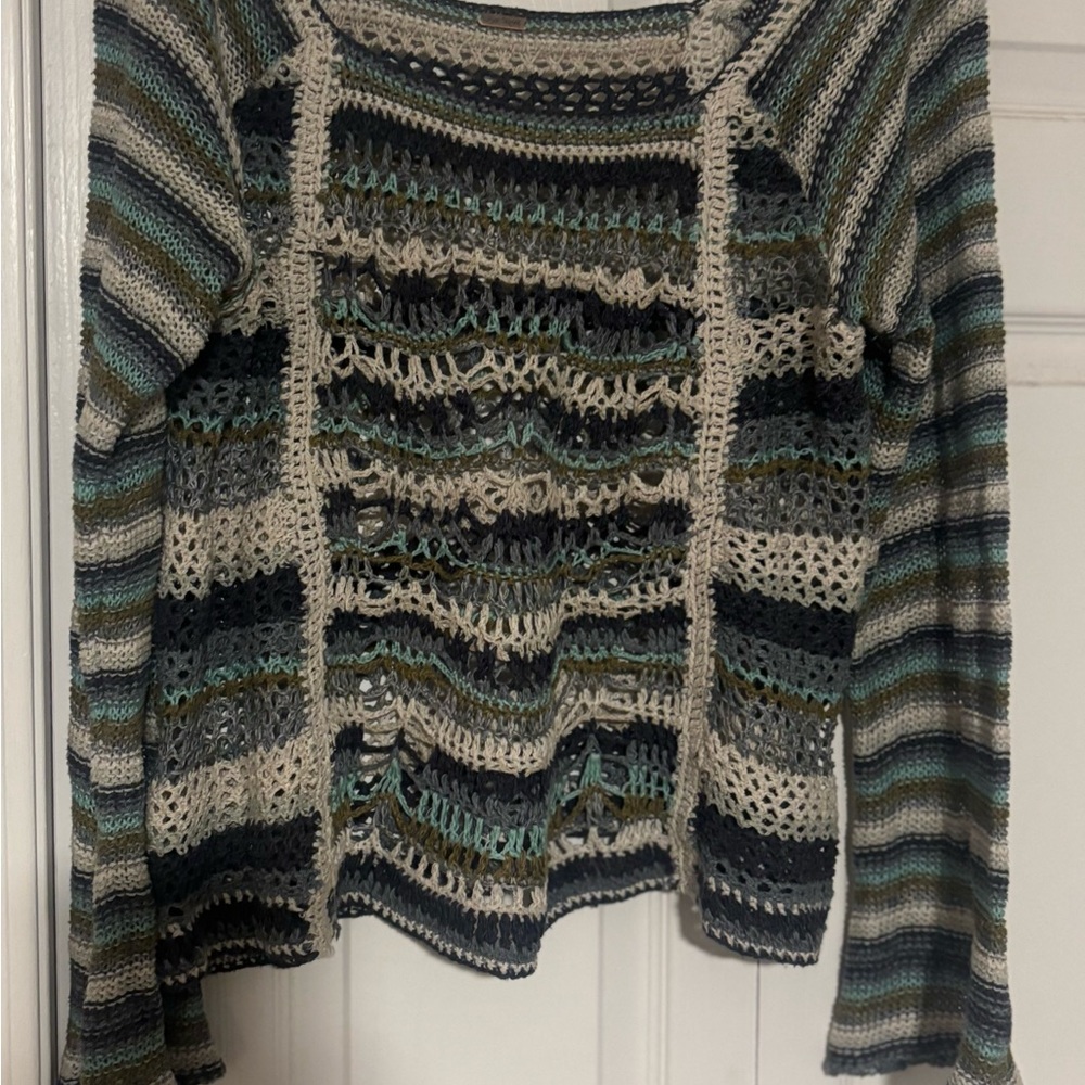 Free People Multicolor Striped Knit Sweater